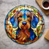 Dachshund Wirehaired Glass Suncatcher Worktop Saver
